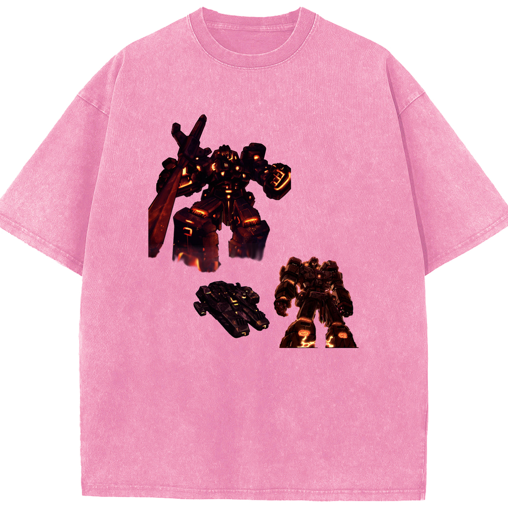 （画像用）  綿100% ヴィンテージ風 半袖Tシャツ（フロントプリント）